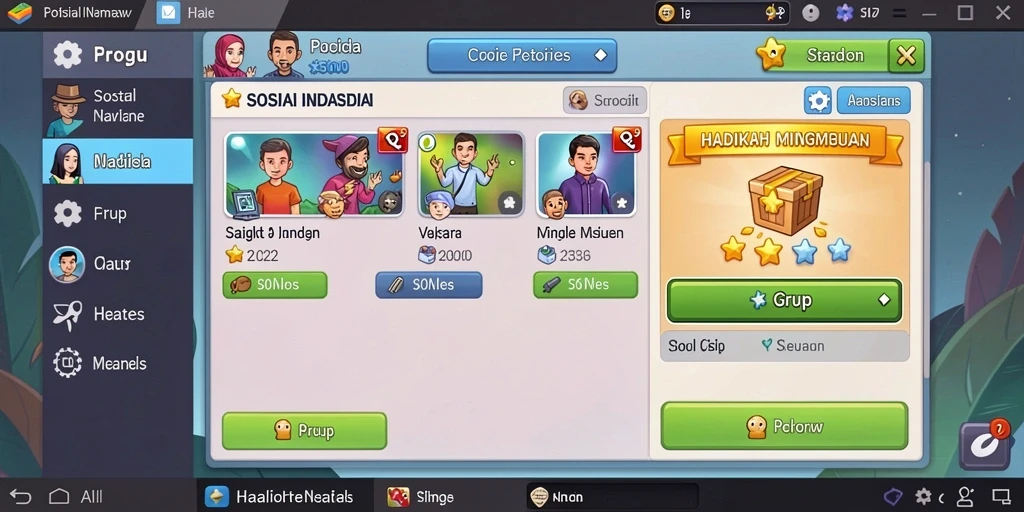 Tangkapan layar menunjukkan momen seru dalam permainan.