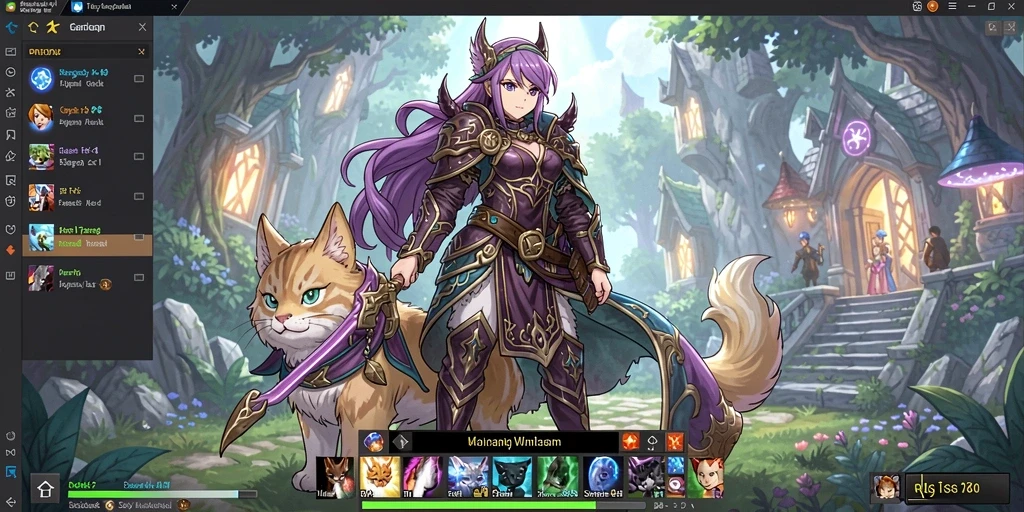 Peta yang detail dan penuh warna di dalam game.